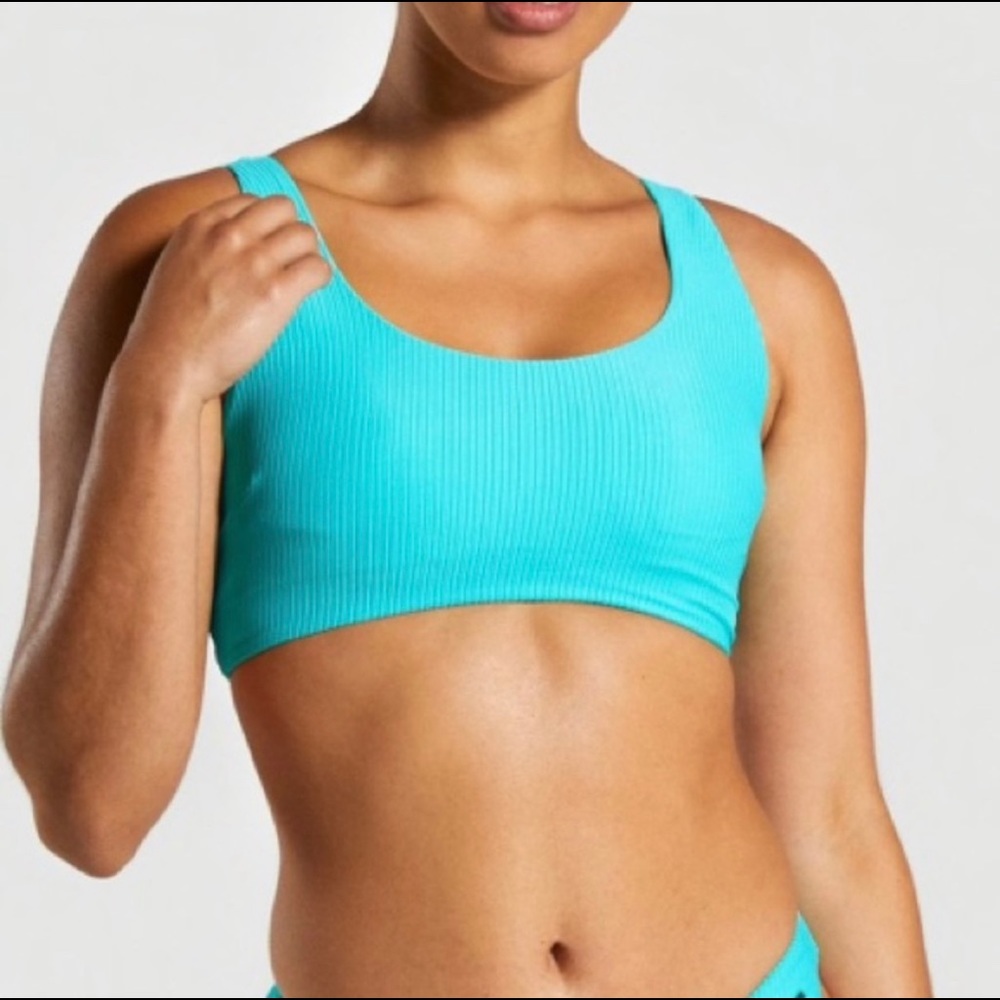 Gymshark Essence Bikini Top in Sea Blue